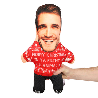 Merry Christmas Ya Filthy Animal Face Pillow