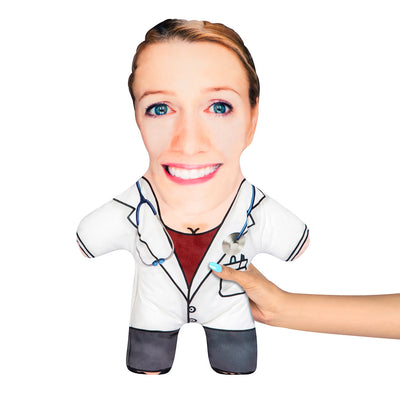 Female Doctor Face Pillow